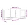 Voir la diapositive 6 : VIDAXL Buffet Marron miel 164x37x68 cm Bois massif de pin
