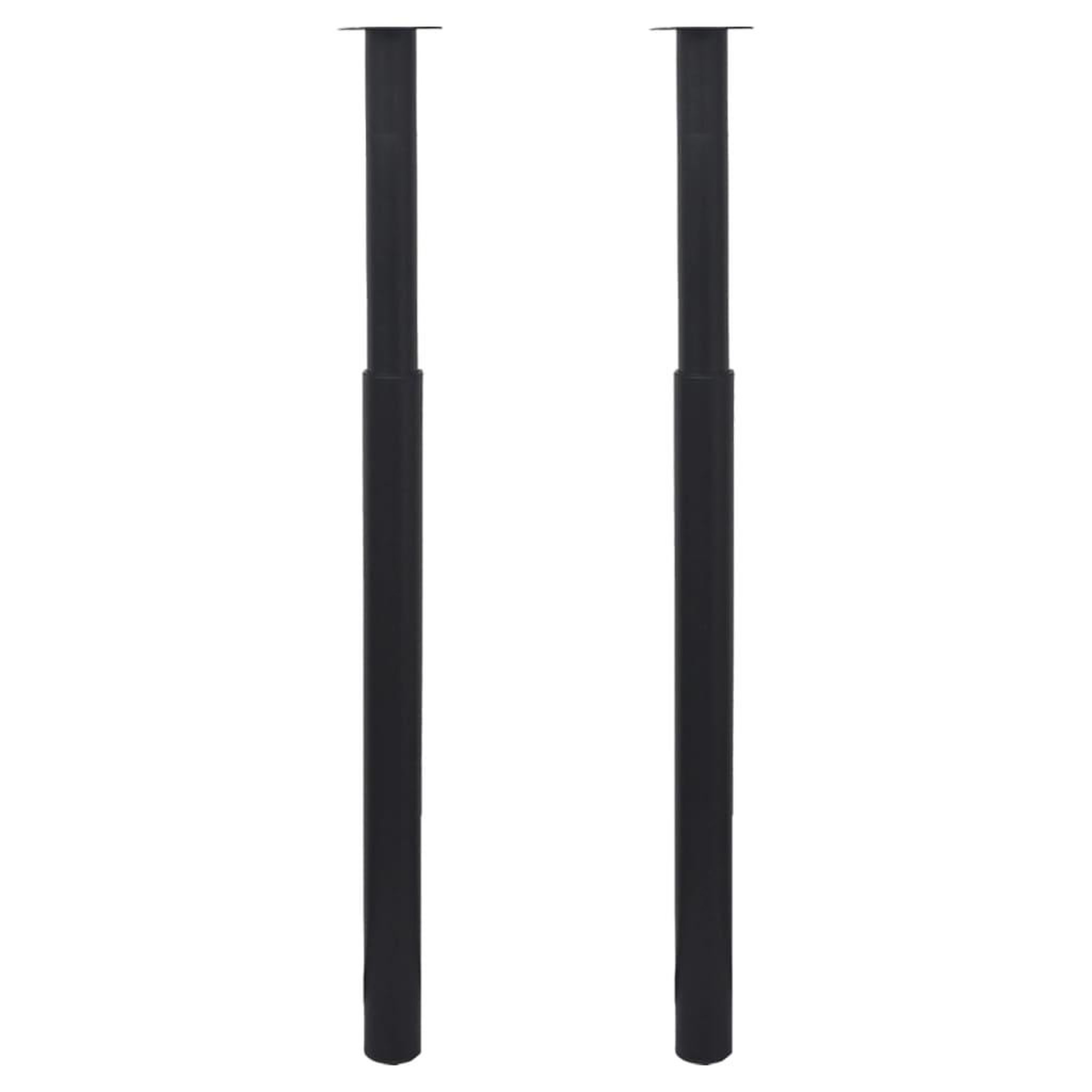 Voir la diapositive 2 : VIDAXL Pied de table telescopique 2 pcs Noir 710 mm - 1100 mm