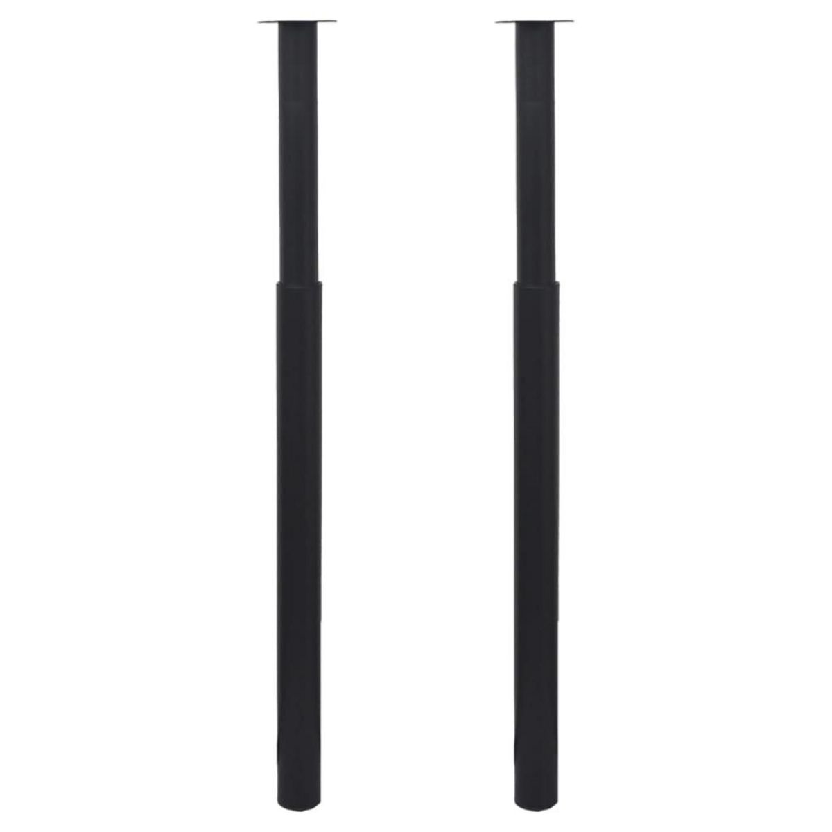 VIDAXL Pied de table telescopique 2 pcs Noir 710 mm - 1100 mm