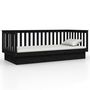Voir la diapositive 5 : VIDAXL Lit de jour sans matelas noir 80x200 cm bois de pin massif
