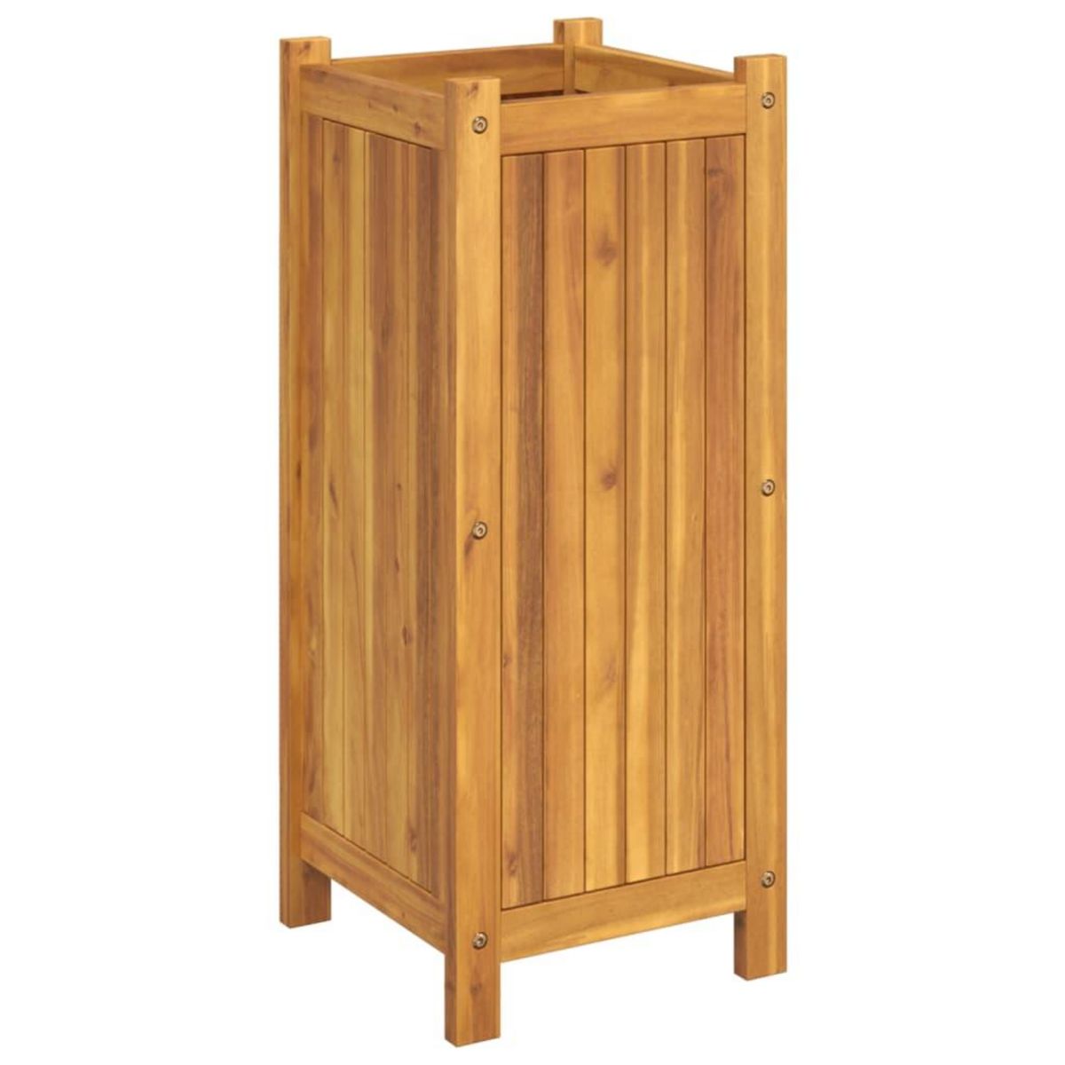 VIDAXL Jardiniere avec doublure 31x31x75 cm bois massif d'acacia