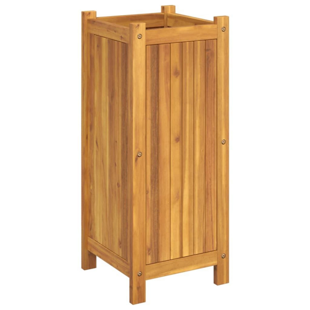 VIDAXL Jardiniere avec doublure 31x31x75 cm bois massif d'acacia