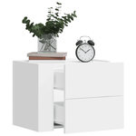 VIDAXL Tables de chevet murales 2 pcs blanc 45x30x35 cm