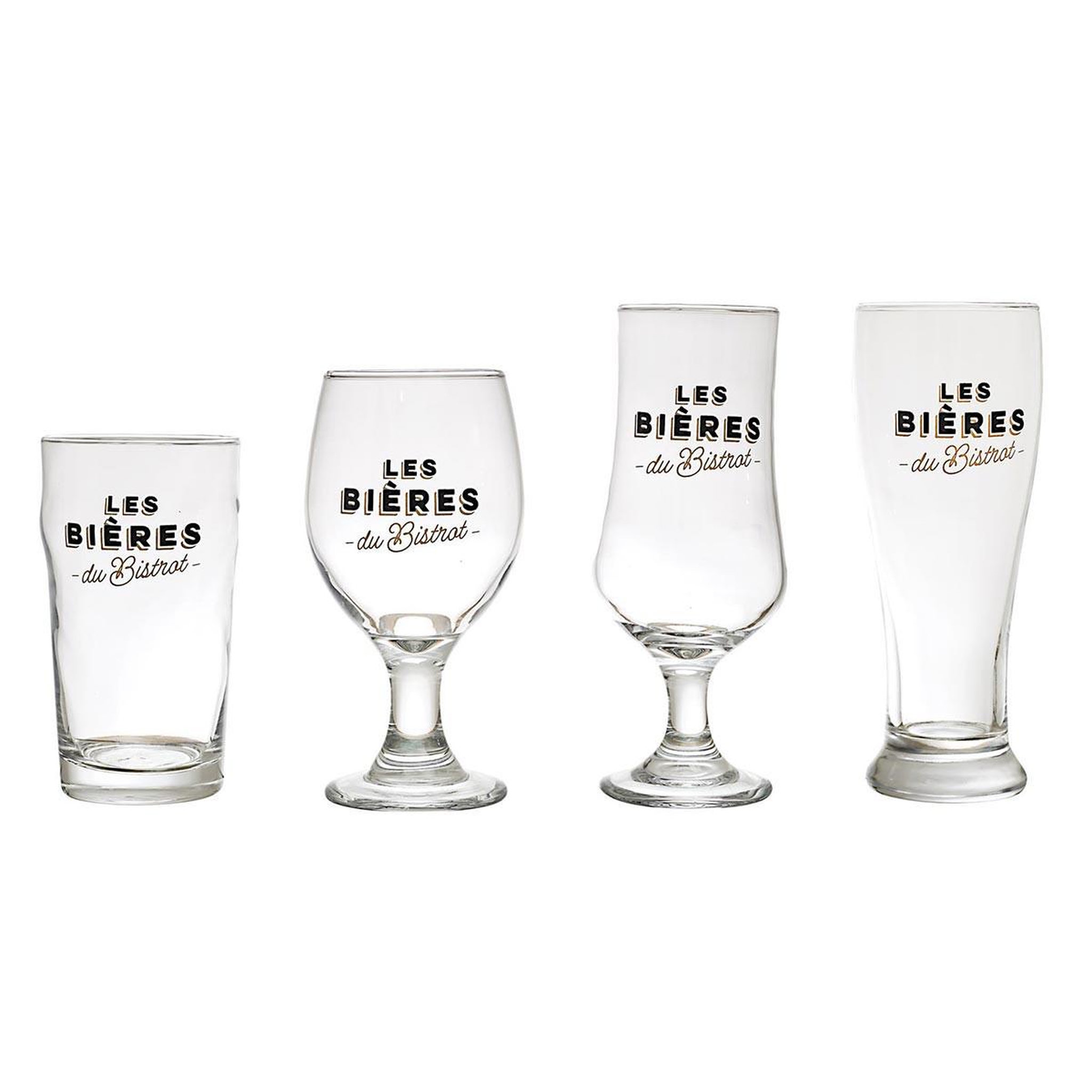 COOK CONCEPT Coffret 4 Verres à Bières  Bistrot  47cl Transparent