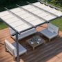 Voir la diapositive 5 : SWEEEK Pergola aluminium - Isla 3x4m - Tonnelle idéale pour votre terrasse, toit rétractable, toile coulissante, structure aluminium