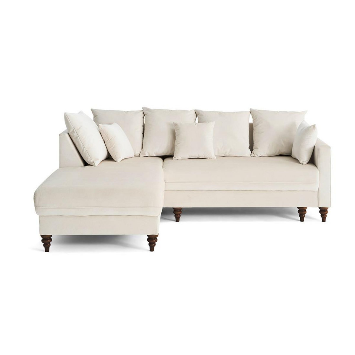 BEST MOBILIER Flamingo - canapé d'angle gauche 4 places convertible en velours