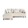 Voir la diapositive 2 : BEST MOBILIER Flamingo - canapé d'angle gauche 4 places convertible en velours