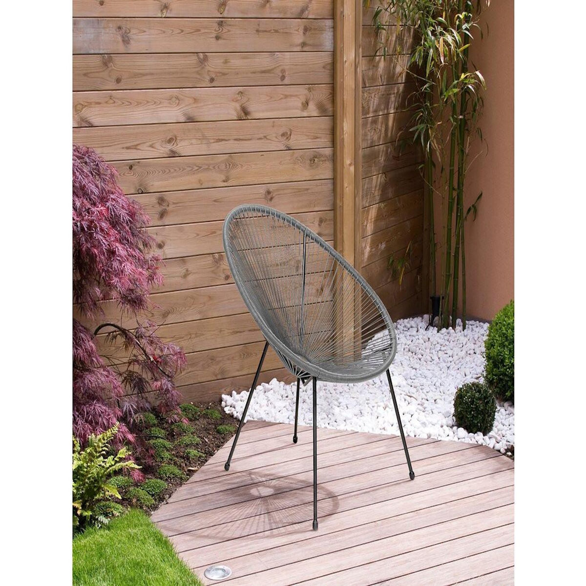 Habitat et Jardin Lot de 2 fauteuils de jardin  Ania  - Gris
