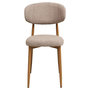 Voir la diapositive 4 : LISA DESIGN Eddie - lot de 2 chaises en tissu texturé - pieds en acier effet bois