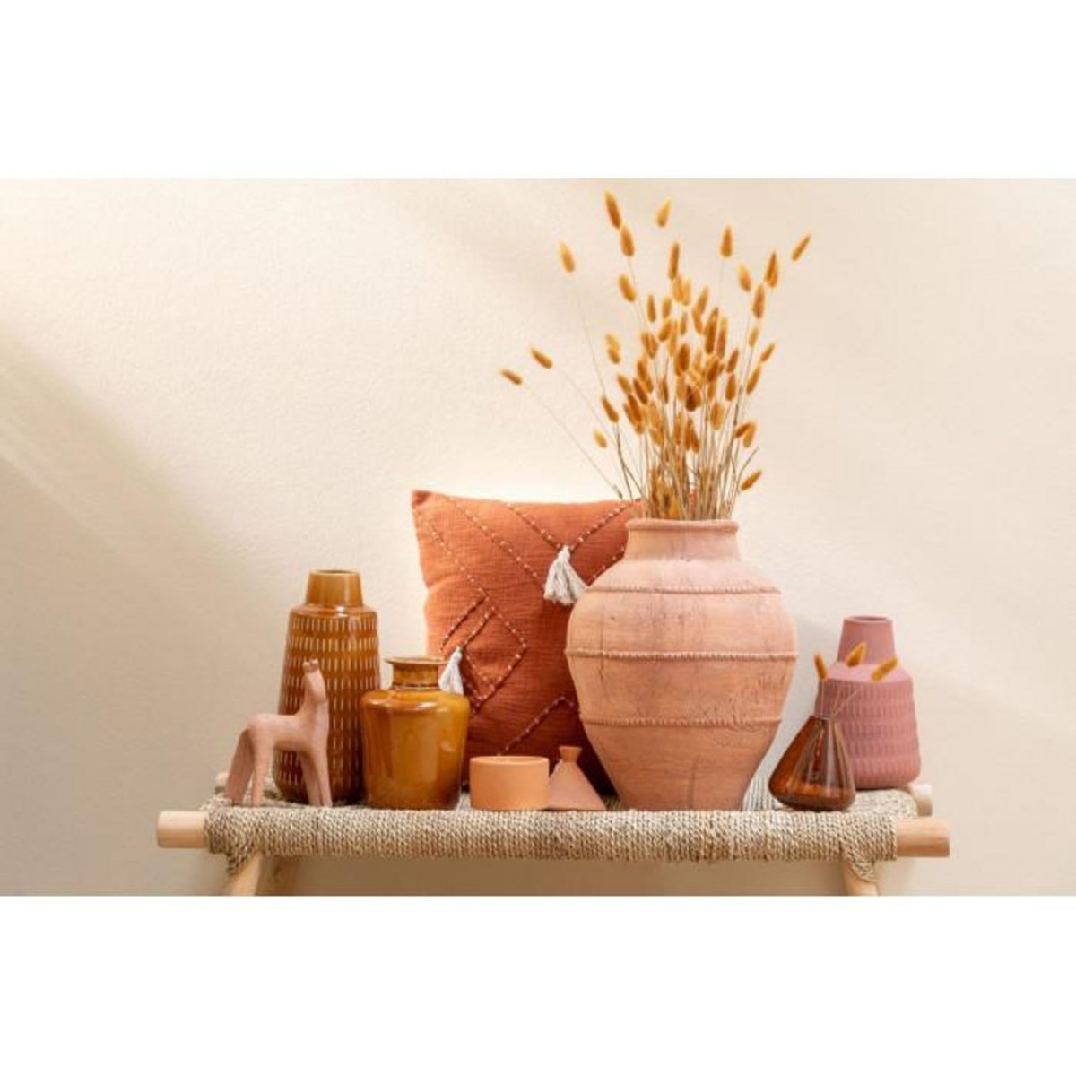 Paris Prix Vase Cruche en Terre Cuite  Kaia  38cm Terracotta