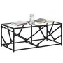 Voir la diapositive 3 : VIDAXL Table basse avec dessus en verre transparent 98,5x50x41cm acier
