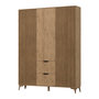 Voir la diapositive 1 : BEST MOBILIER Portmore - armoire - effet bois - 185x192 cm