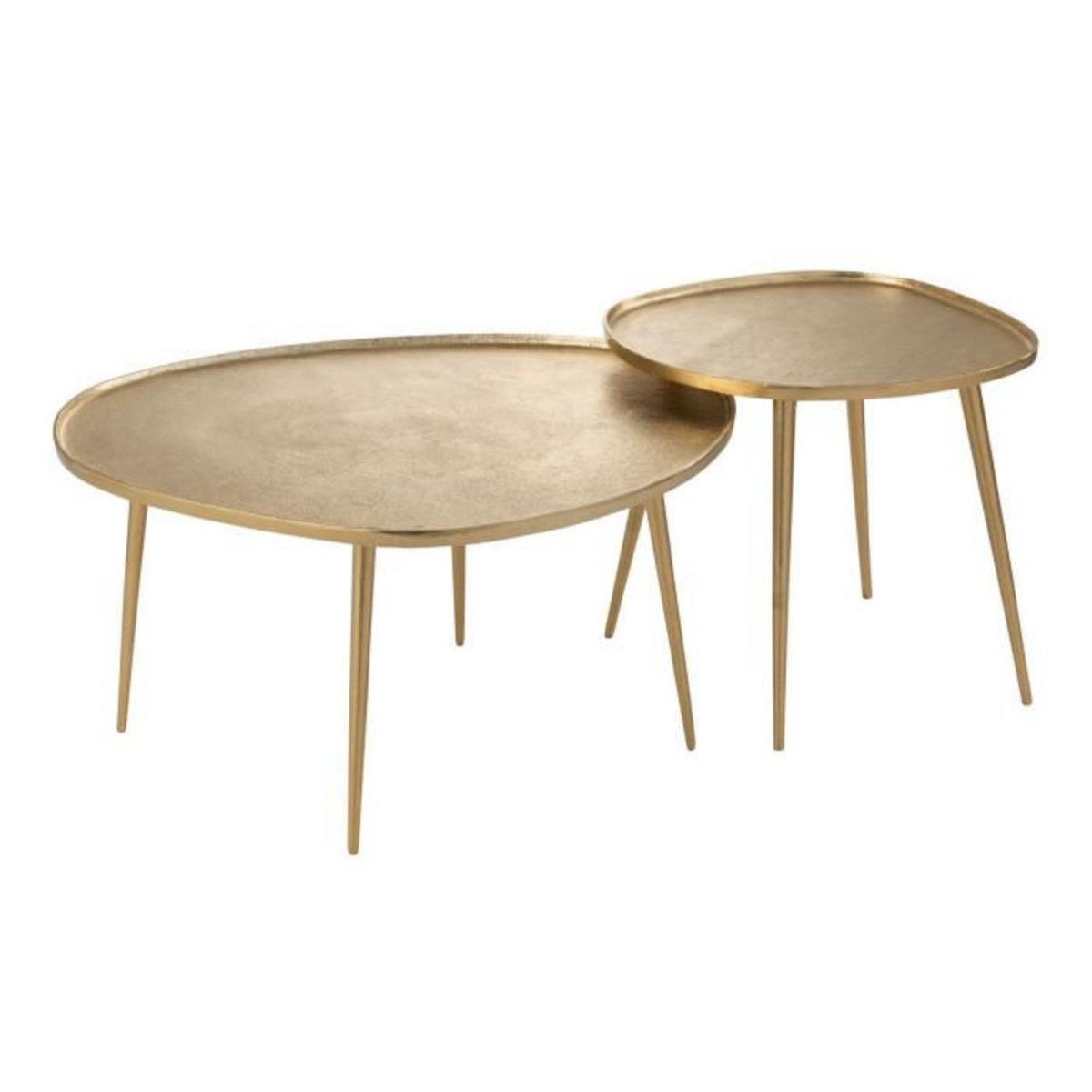 Paris Prix Lot de 2 Tables Basses  Vinta  72cm Or