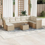 Voir la diapositive 1 : VIDAXL Salon de jardin avec coussins 9 pcs beige resine tressee