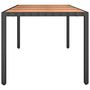 Voir la diapositive 4 : VIDAXL Table de jardin plateau en bois Noir Resine tressee bois massif