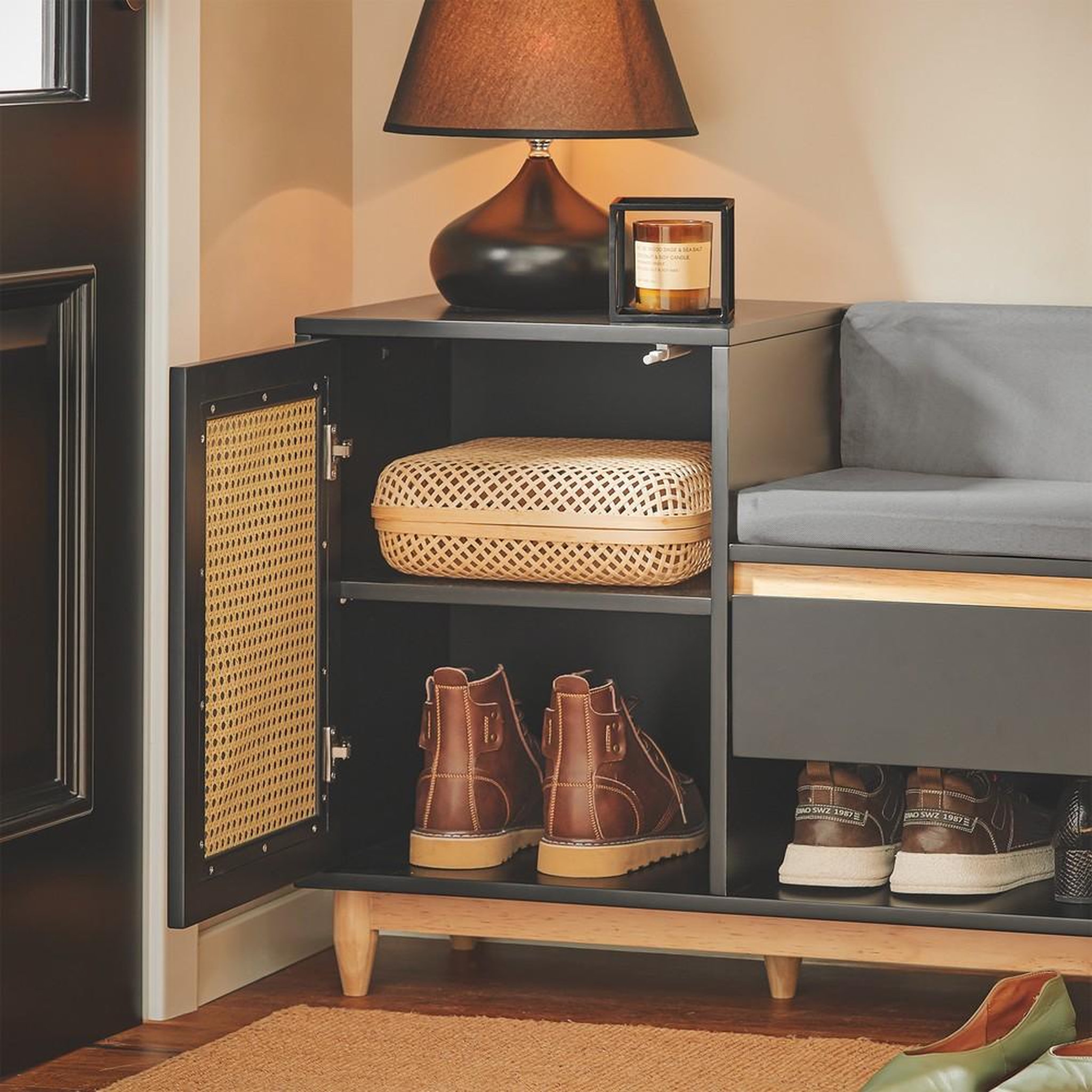 Voir la diapositive 4 : SOBUY SoBuy - Banc de Rangement à Chaussures avec Un Tiroir - Moderne - FSR128