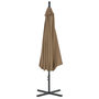 Voir la diapositive 4 : VIDAXL Parasol de jardin en porte-a-feux avec poteau en acier taupe