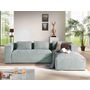 Voir la diapositive 2 : LISA DESIGN Stella - canapé d'angle - en velours côtelé - 4 places -style contemporain - droit