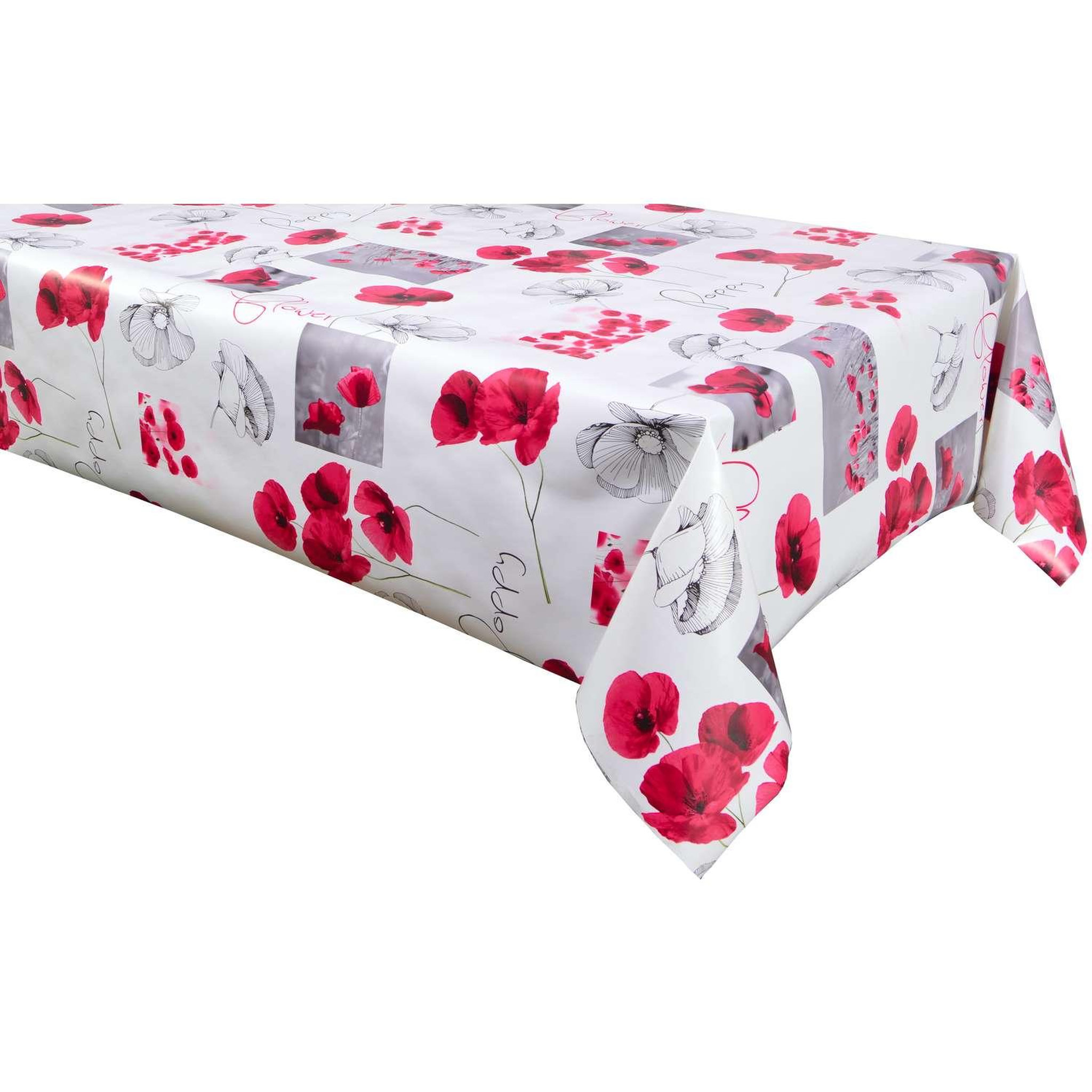 HABITABLE Nappe en toile cirée rectangulaire stowe. Coloris disponibles : Rouge