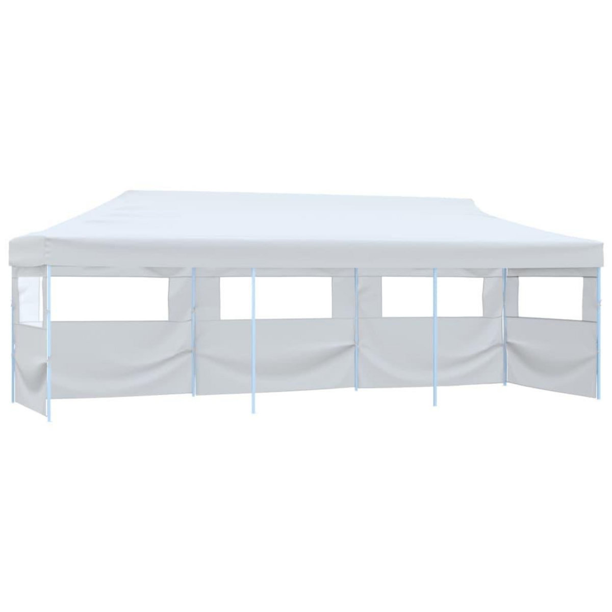 VIDAXL Tente de reception escamotable pliable avec 5 parois 3x9m Blanc