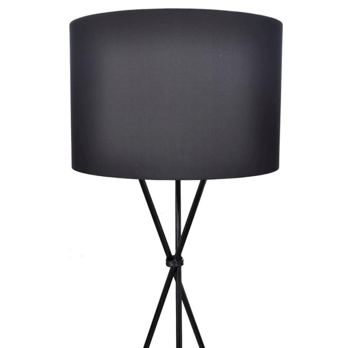 VIDAXL Lampadaire avec support haut Noir