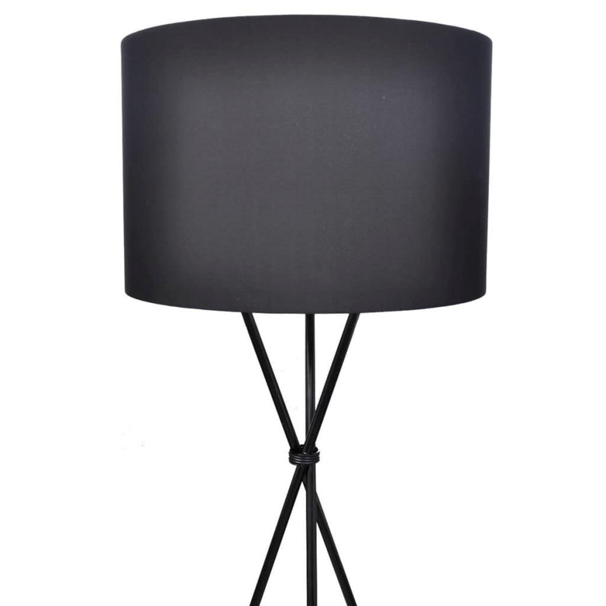 VIDAXL Lampadaire avec support haut Noir