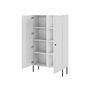 Voir la diapositive 4 : BEST MOBILIER Lavaggi - buffet haut - blanc - 166 cm