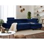 Voir la diapositive 3 : LISA DESIGN Nairobi - canapé d'angle convertible - en velours - 5 places - avec têtières - droit