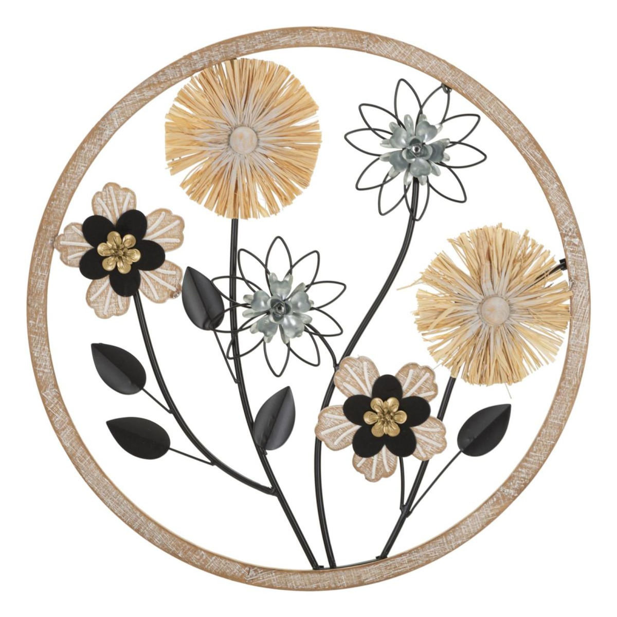 Paris Prix Décoration Murale Ronde Encadrée  Vasos  50cm Multicolore