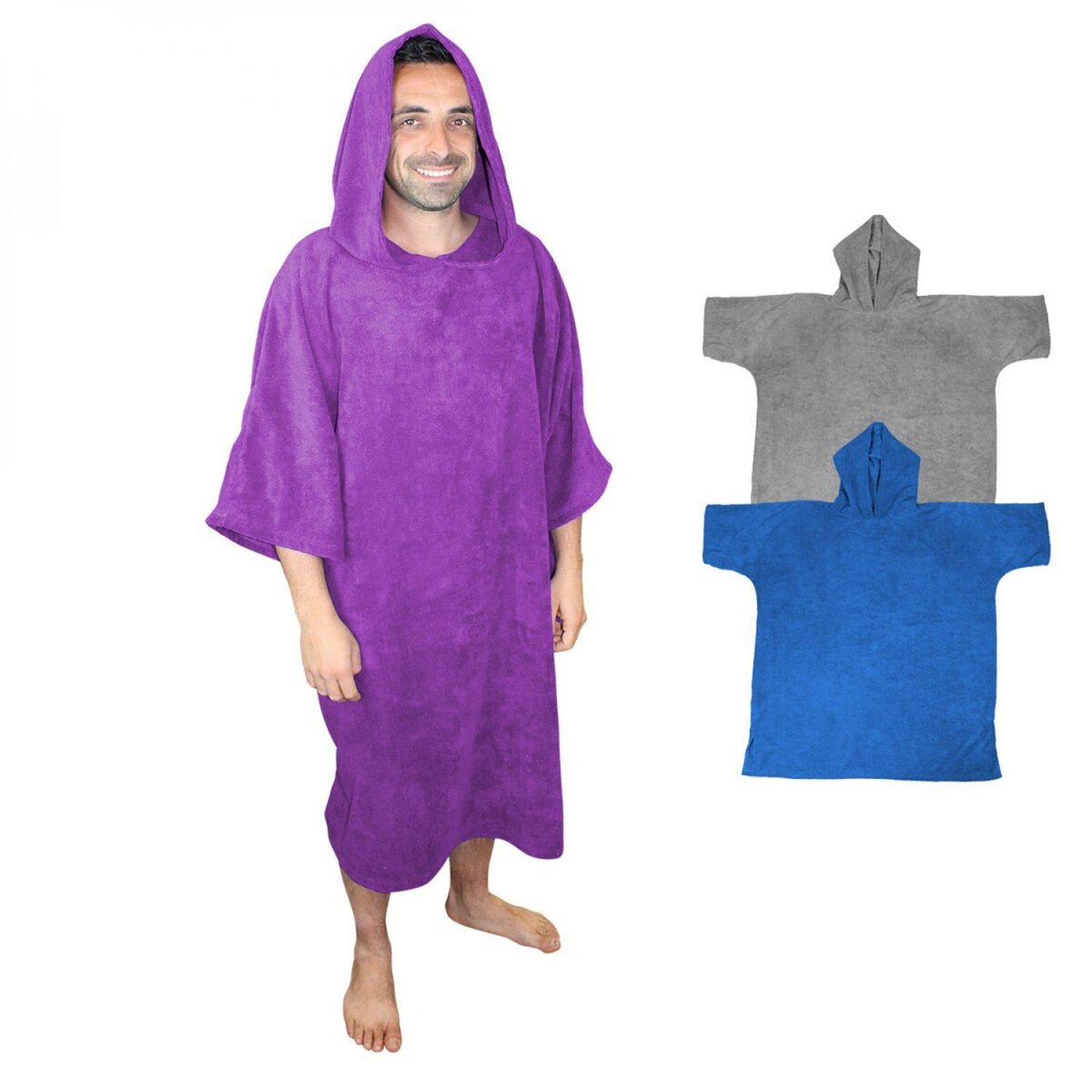 VIVEZEN Serviette poncho de bain ou de plage - Adulte