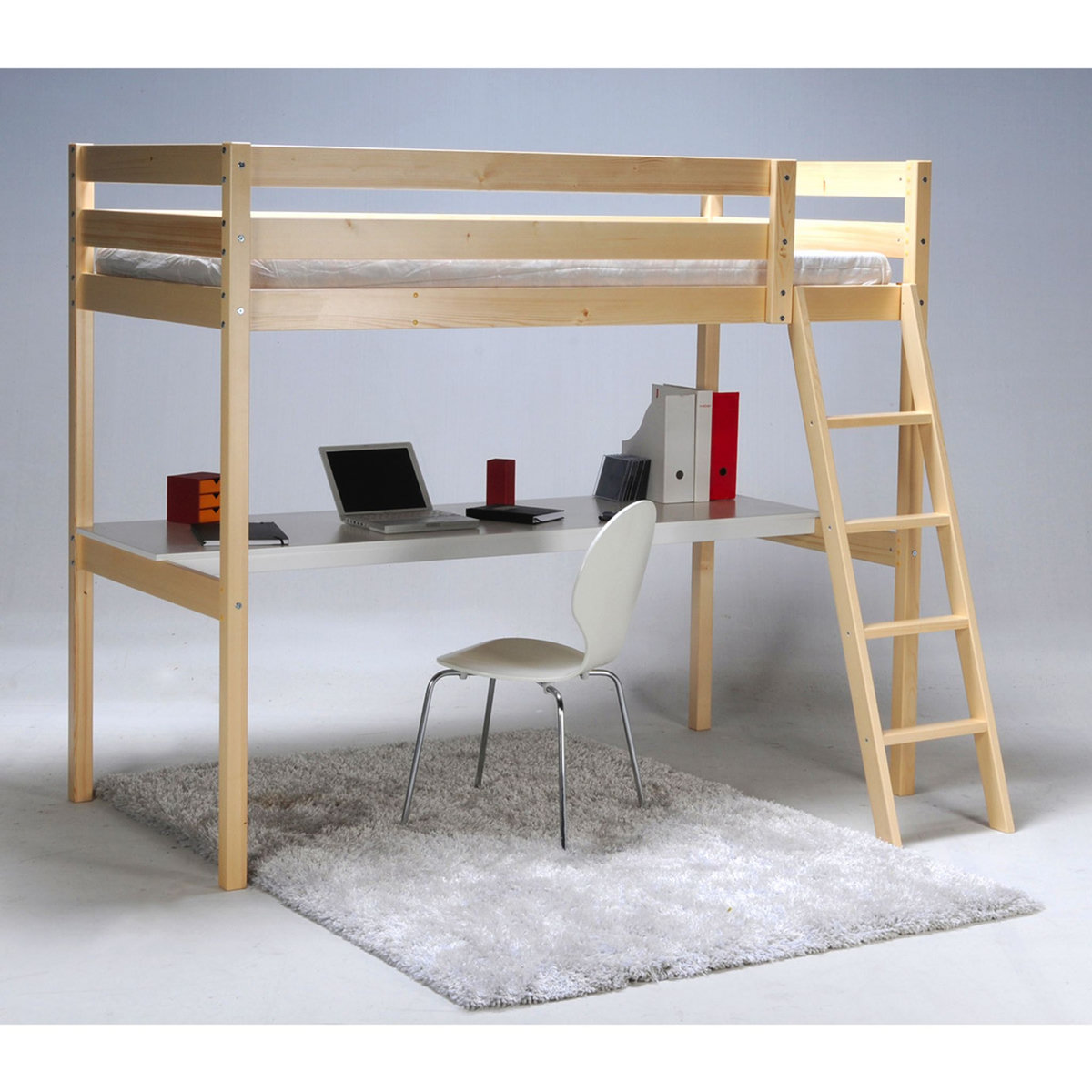 Lit Mezzanine ASTRID 90X190 cm + bureau 