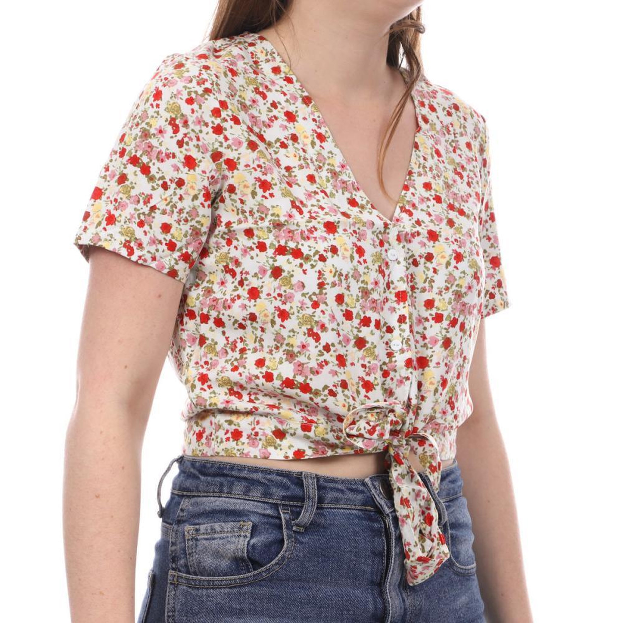 Vero Moda Blouse he/Jaune à fleurs Femme Vero Moda Easy. Coloris disponibles : Blanc