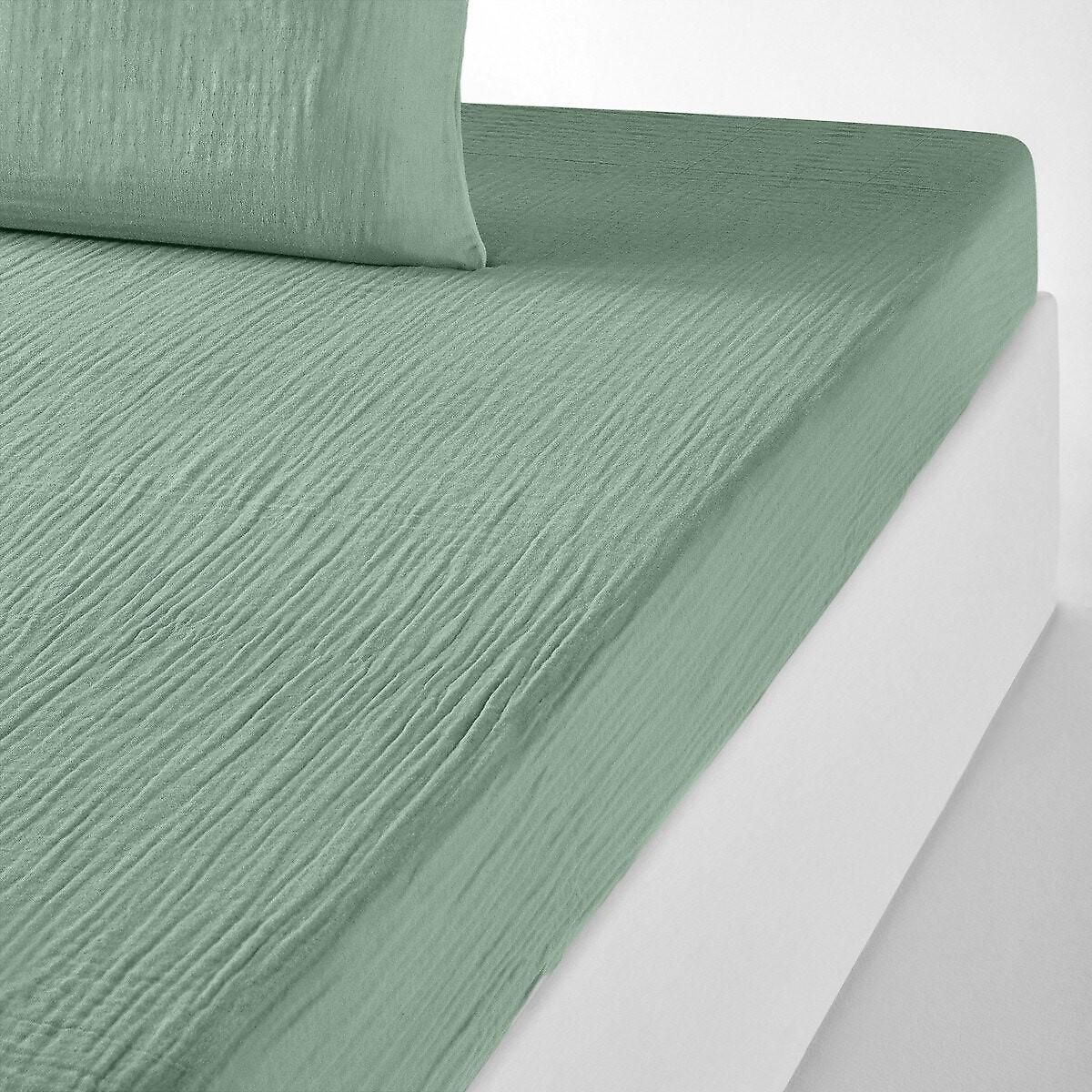 BATON ROUGE Drap housse 1000% gaze de coton