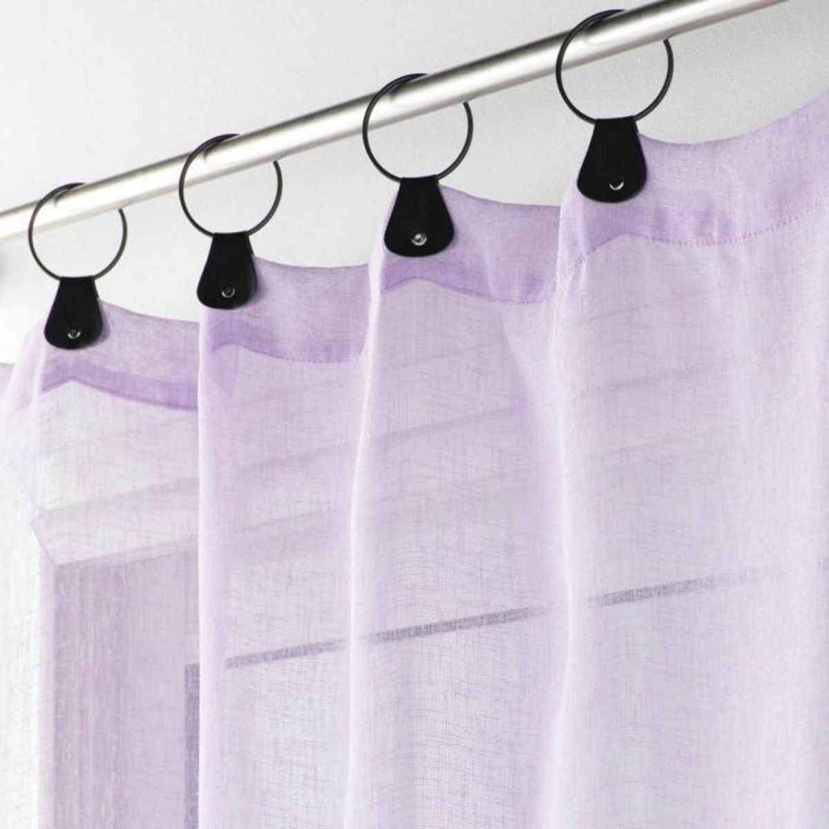 Paris Prix Rideau Voilage à Anneaux  Linka  140x240cm Lilas
