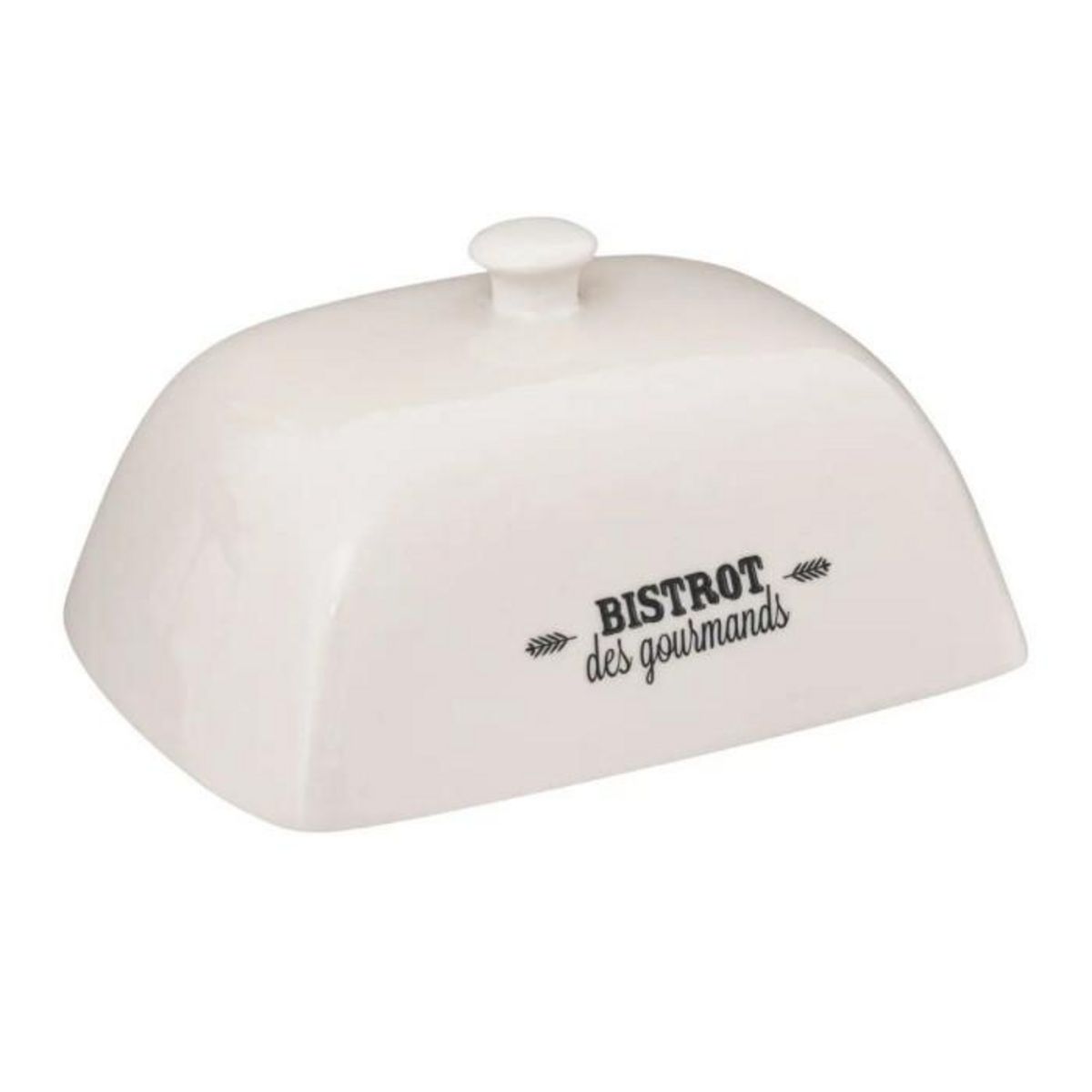 SECRET DE GOURMET Beurrier en Porcelaine  Bistrot  19cm Blanc