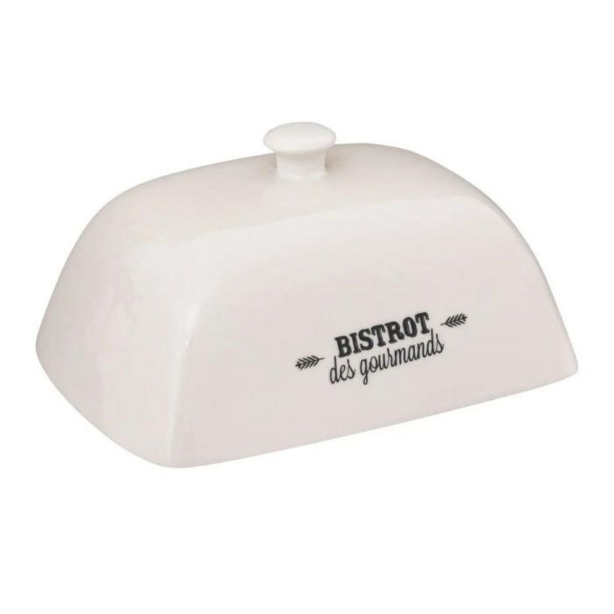 SECRET DE GOURMET Beurrier en Porcelaine  Bistrot  19cm Blanc