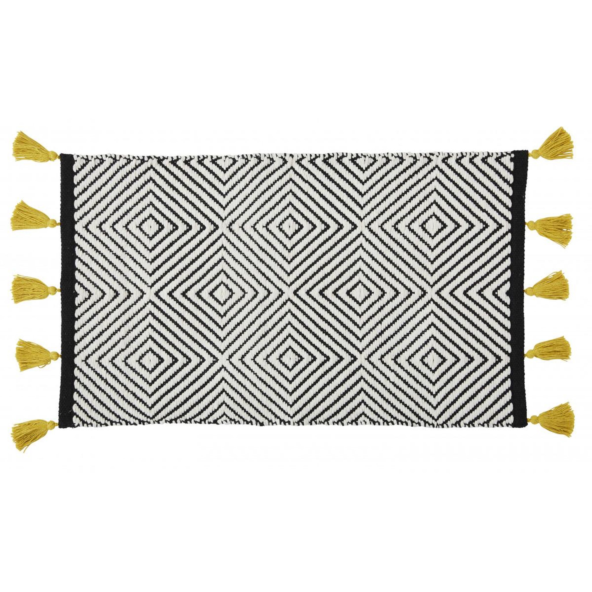 GUY LEVASSEUR Tapis déco ethnique en coton tissé 50x80cm