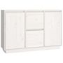 Voir la diapositive 2 : VIDAXL Buffet Blanc 111x34x75 cm Bois massif de pin