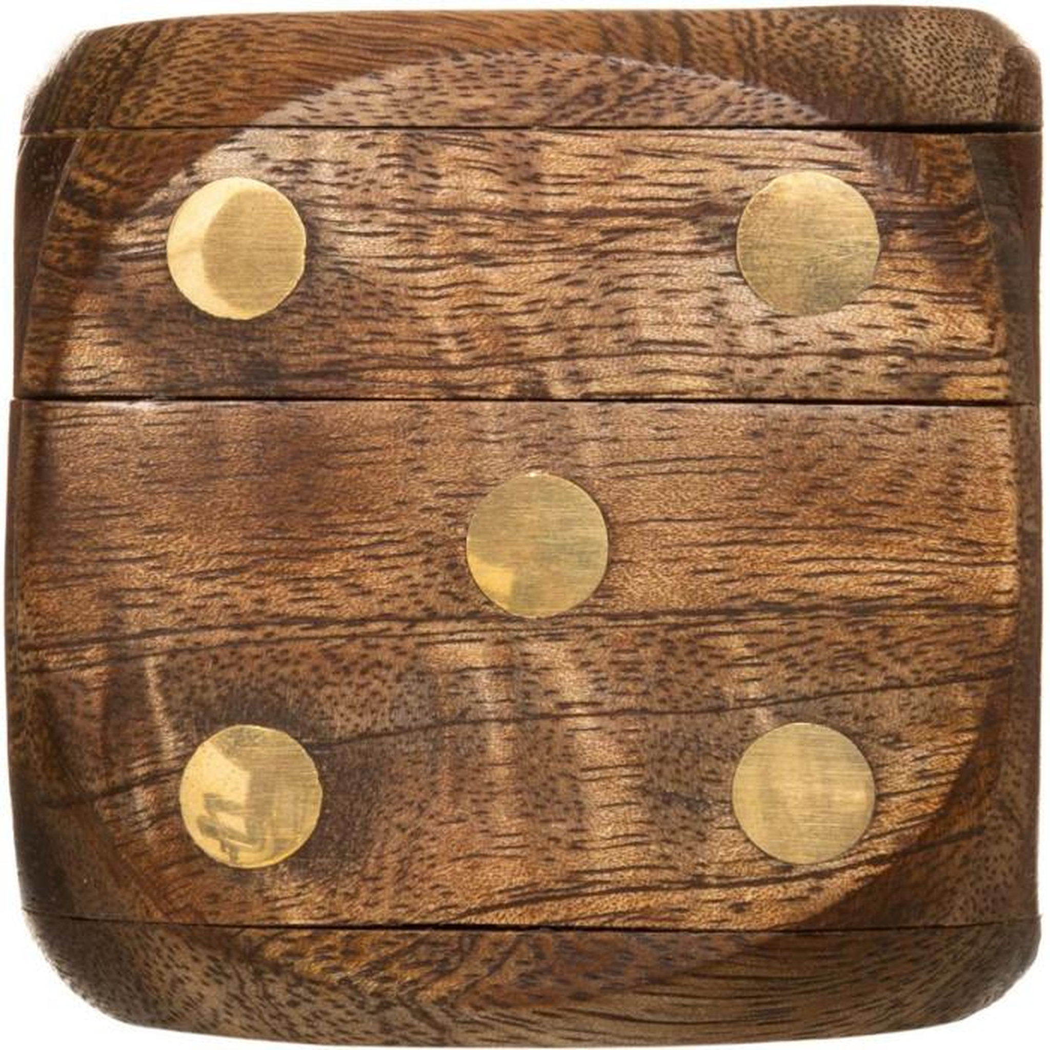 Voir la diapositive 5 : ATMOSPHERA Jeu de Dés Déco  Bois  6cm Marron
