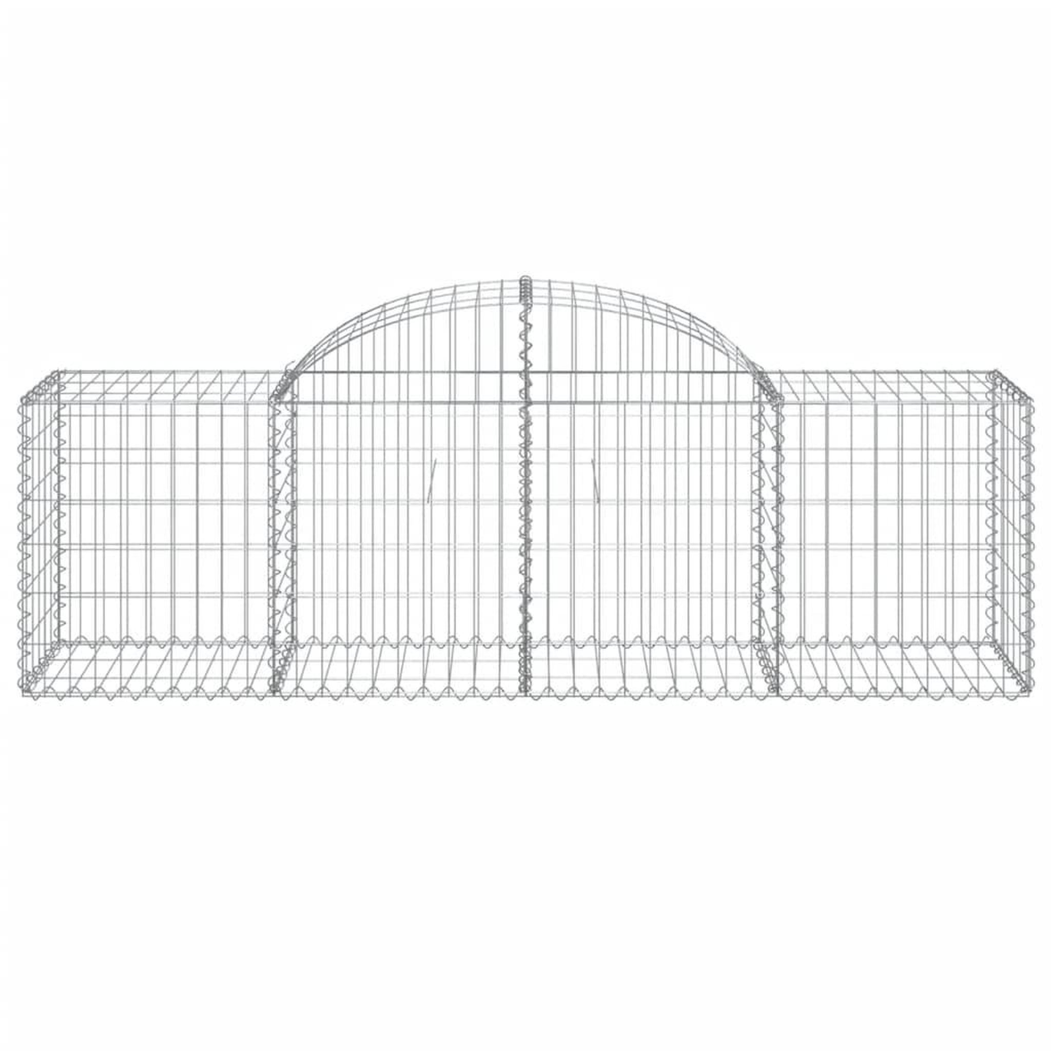 Voir la diapositive 4 : VIDAXL Paniers a gabions arques 12 pcs 200x50x60/80 cm Fer galvanise