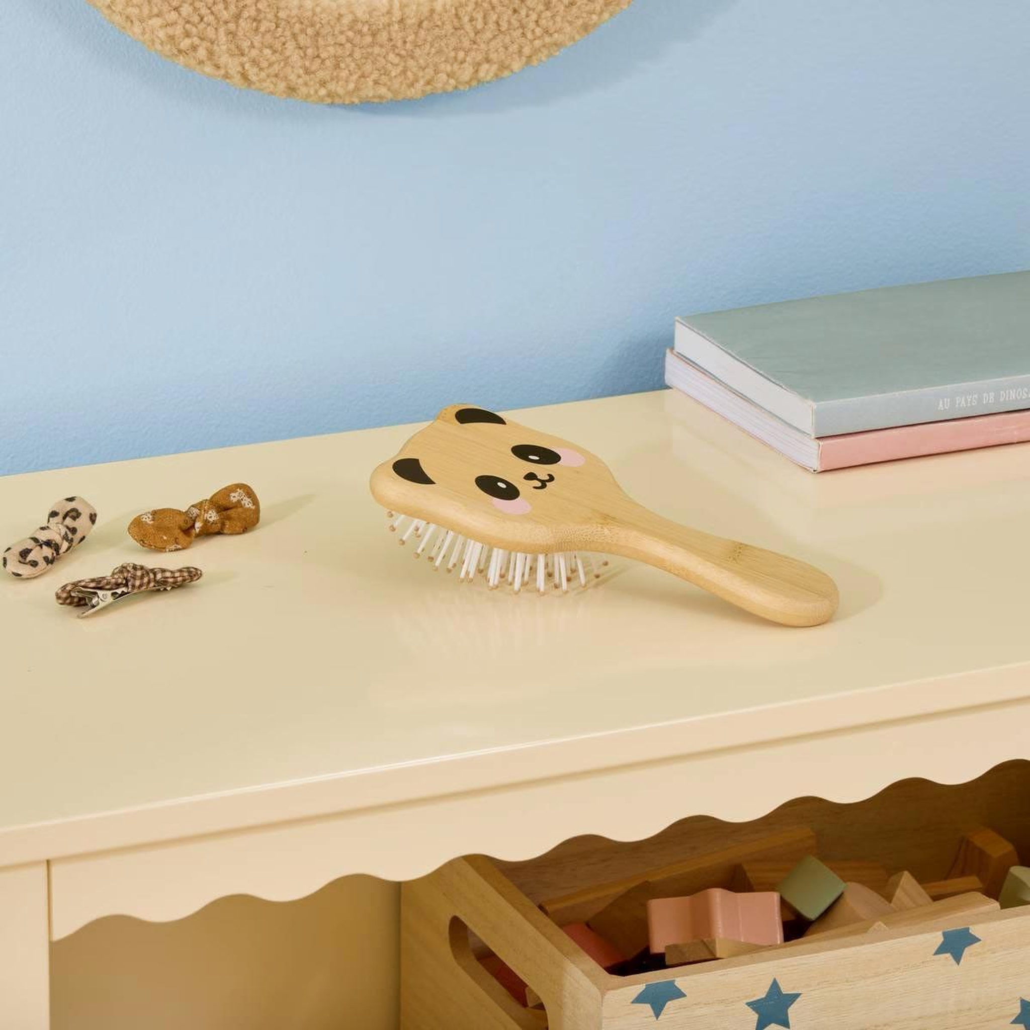 Voir la diapositive 3 : Atmosphera Kids Brosse à cheveux enfant  panda  15cm naturel