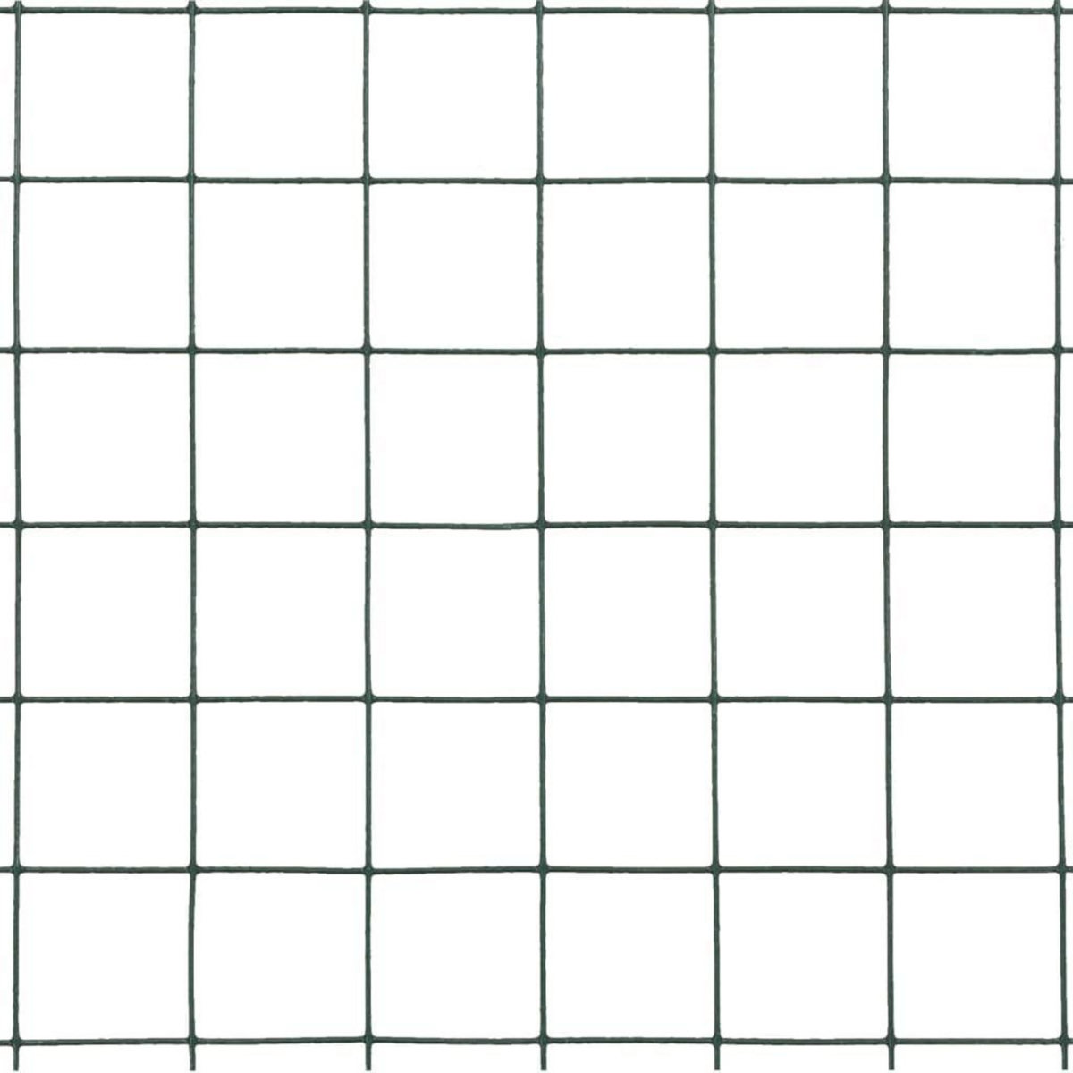 VIDAXL Grillage acier avec revetement en PVC 10x0,5 m vert