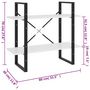 Voir la diapositive 6 : VIDAXL Bibliotheque a 2 niveaux Blanc 80x30x70 cm bois d'ingenierie