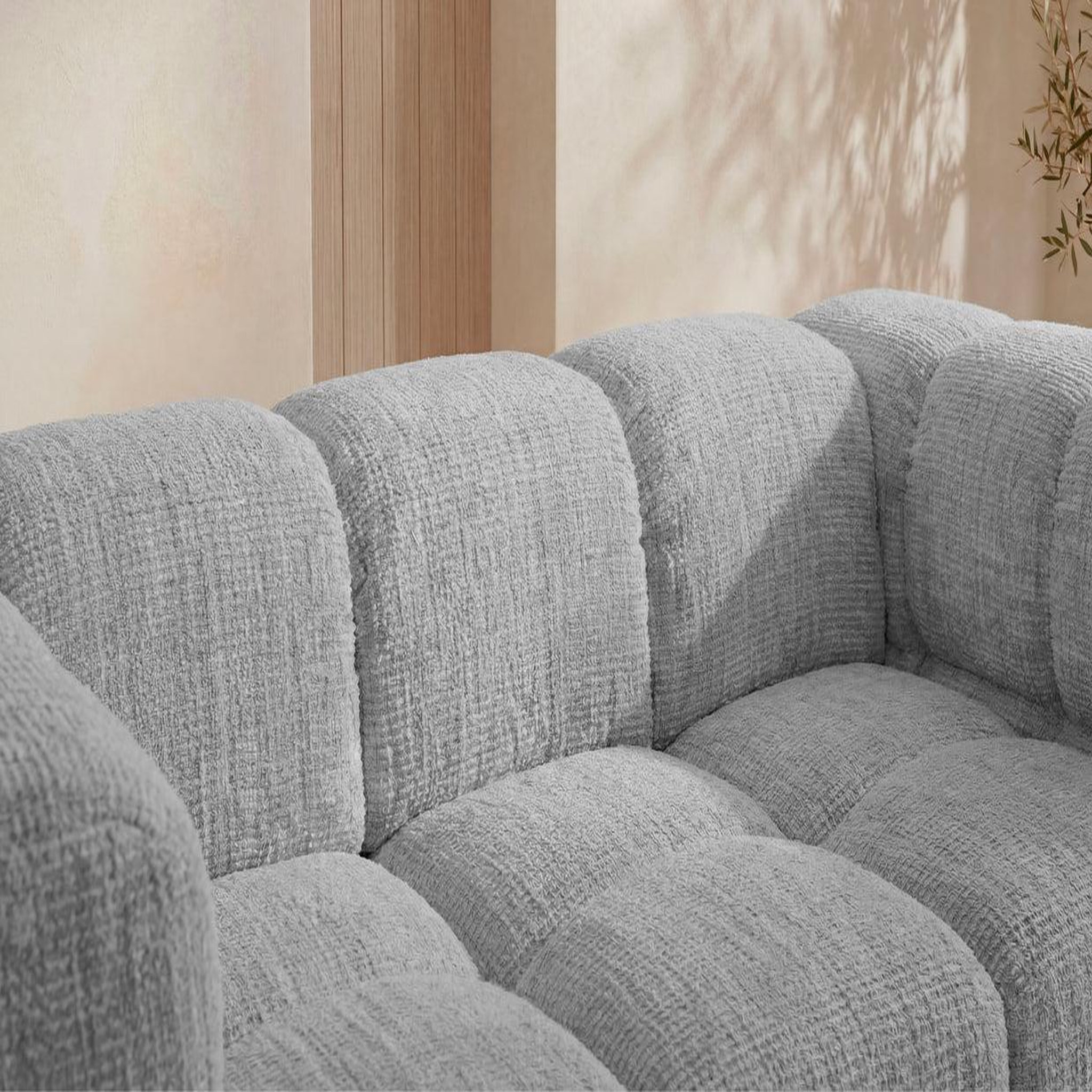 Voir la diapositive 5 : CASANOVA PARIS Gustave - canapé droit tissu chenille 2 places