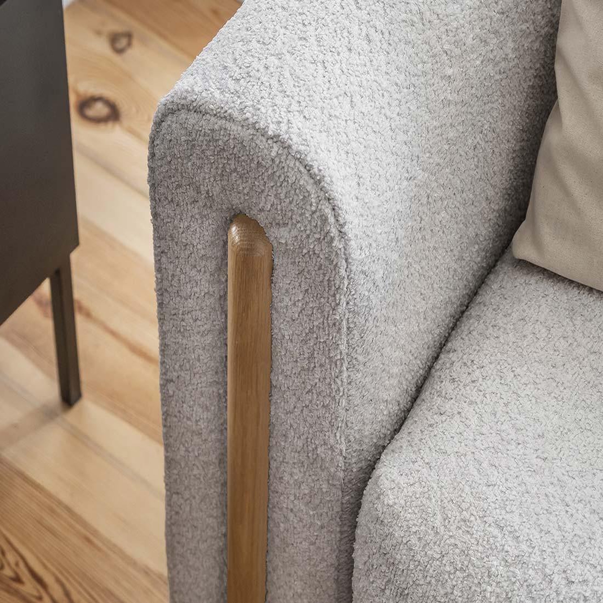 Voir la diapositive 4 : BEST MOBILIER Glendale - canapé droit 3 places - convertible avec coffre - en tissu bouclette