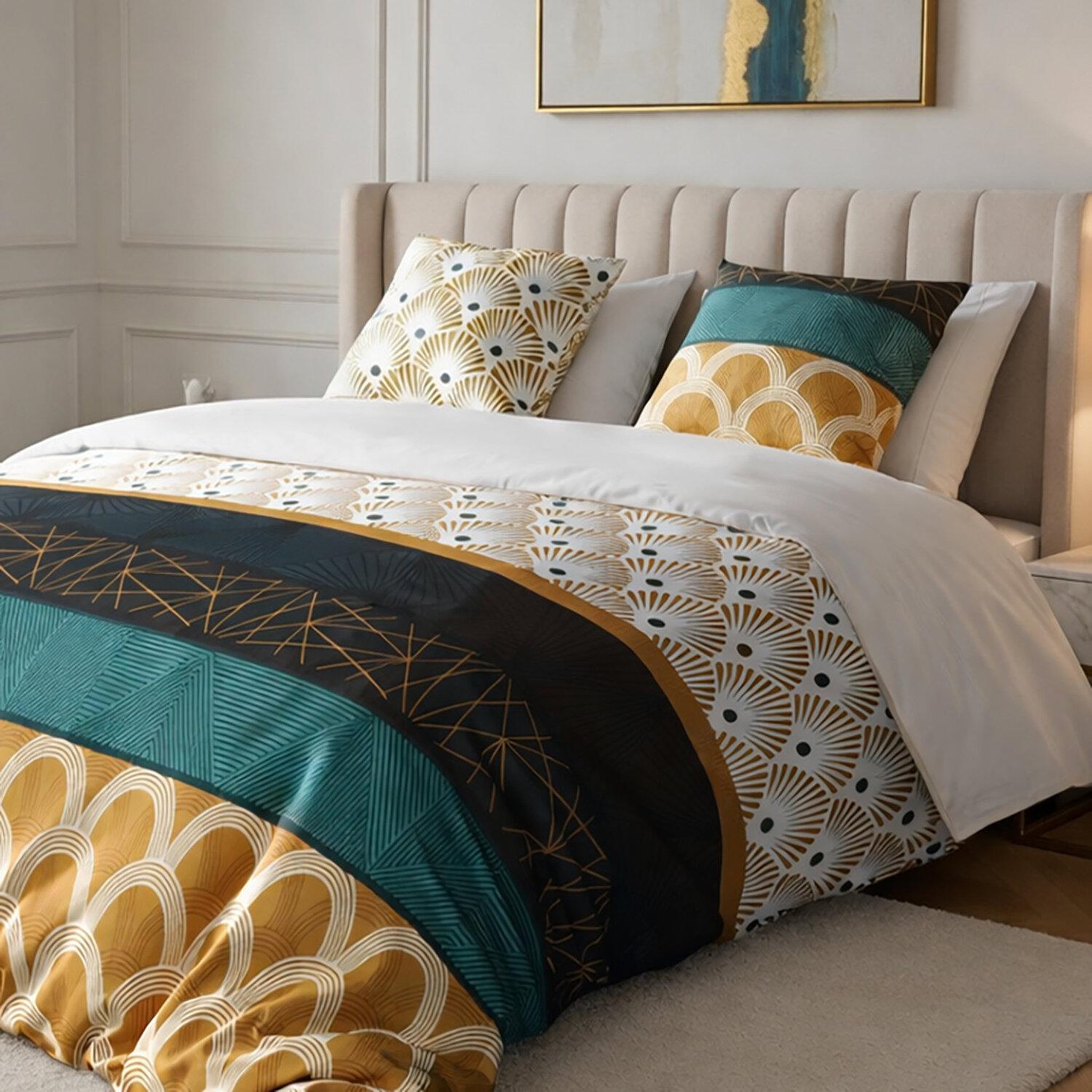 Voir la diapositive 3 : ATELIER DU COTON Parure housse de couette 100%coton 57fils bangui