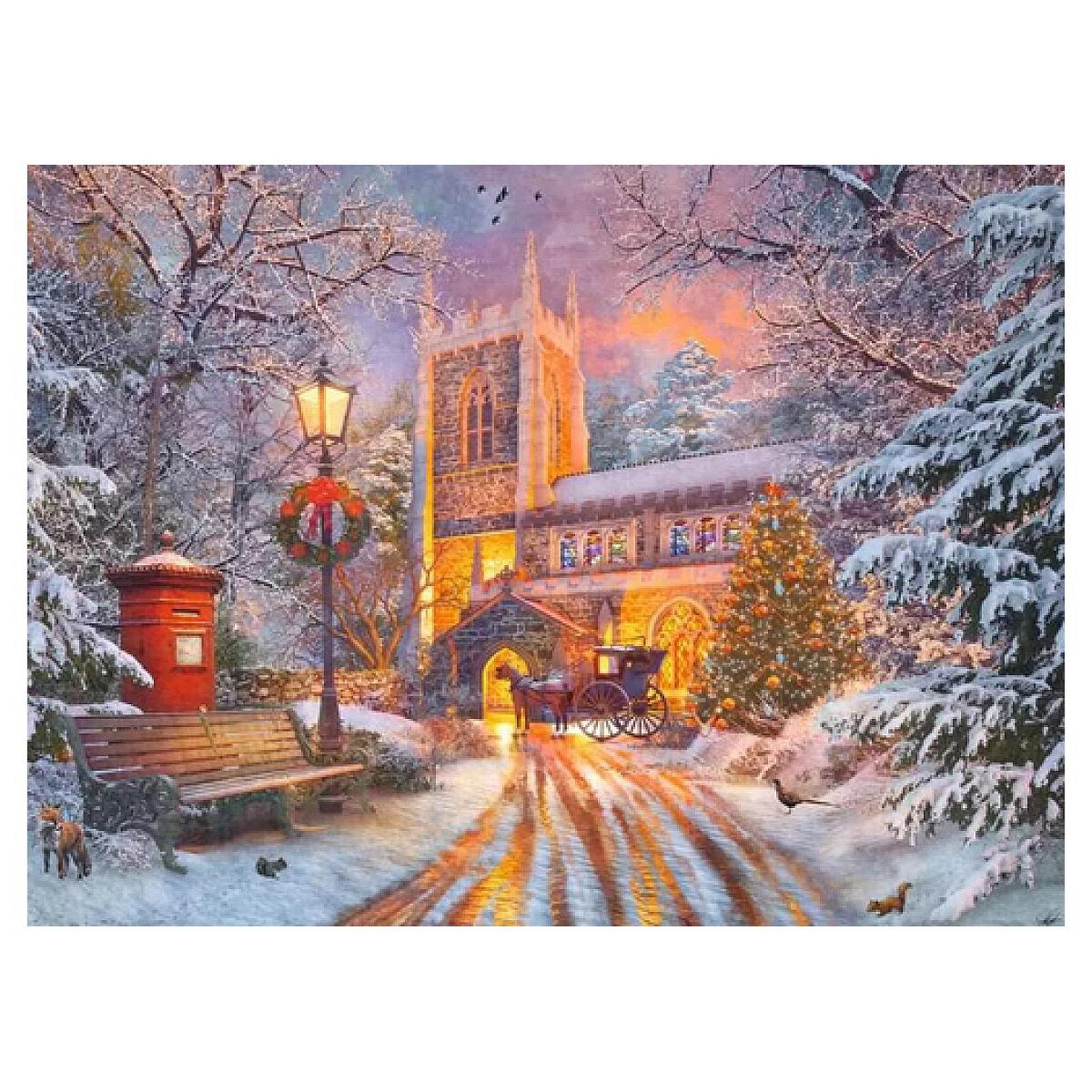 Voir la diapositive 2 : Nathan Puzzle de 500 pièces un noël étincelant – collection glow in the dark – nathan