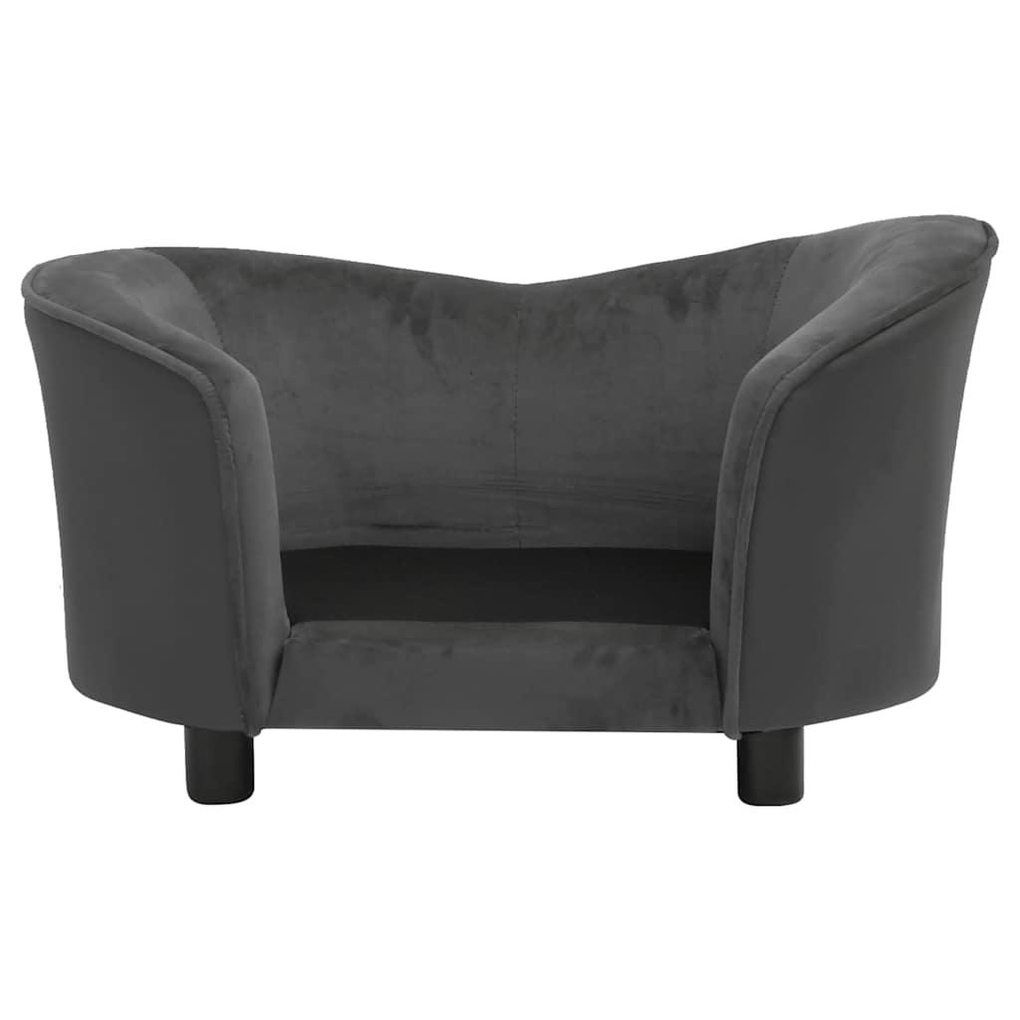Voir la diapositive 5 : VIDAXL Canape pour chien Gris fonce 69x49x40 cm Peluche et similicuir
