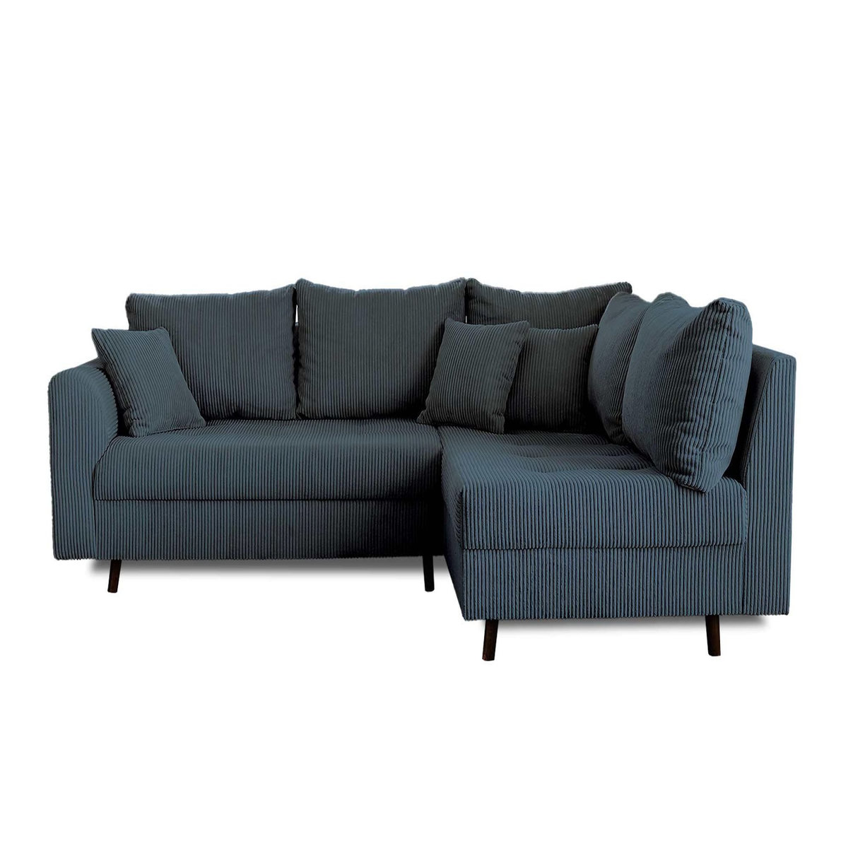 LISA DESIGN Rune - canapé d'angle droit - 4 places - en velours côtelé