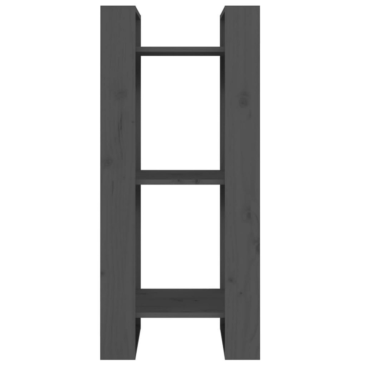 VIDAXL Bibliotheque/Separateur de piece Gris 41x35x91 cm Pin solide